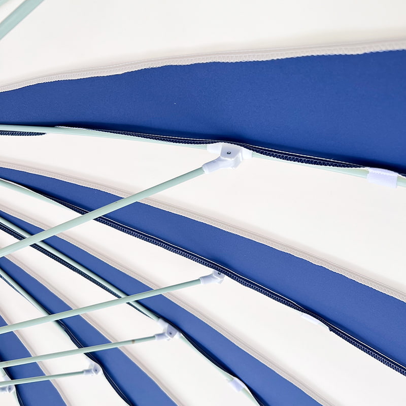 2.5m蓝白拼接宝塔伞