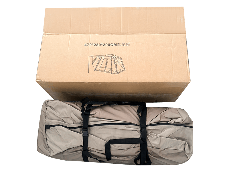 户外露营双层车尾连接帐篷