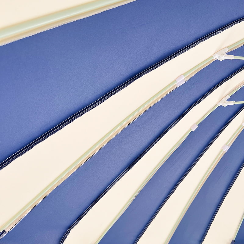 2.5m蓝白拼接宝塔伞